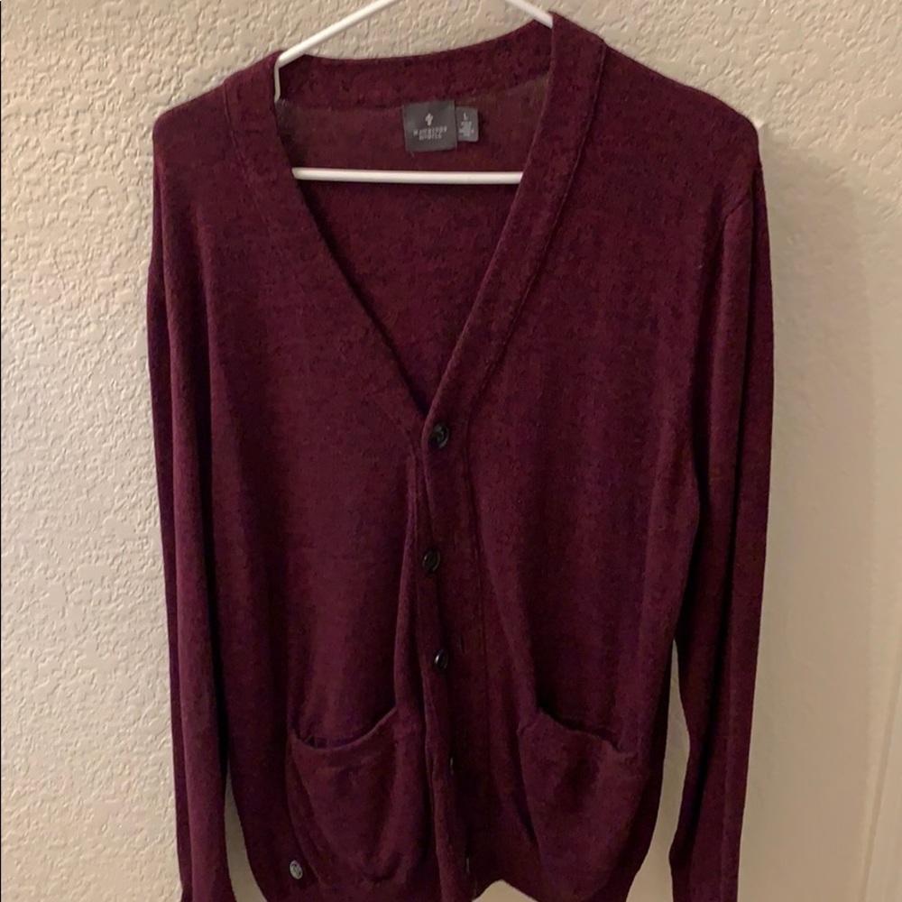 NWOT burgundy long sleeve cardigan